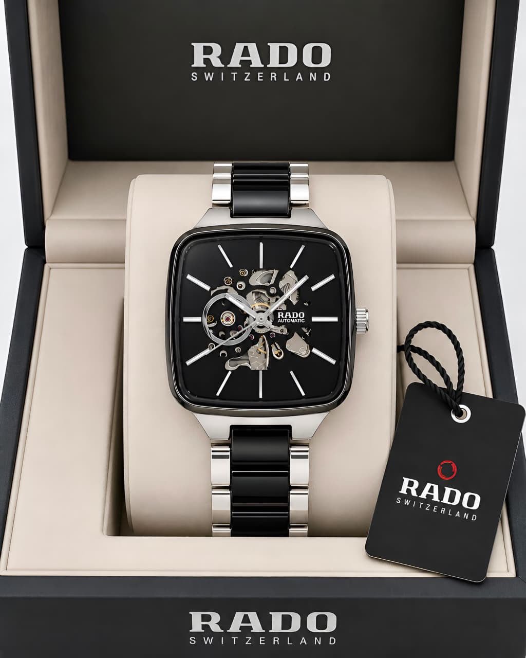 True Square Skeleton Automatic Men's Watch – 44mm Two-Tone Edition