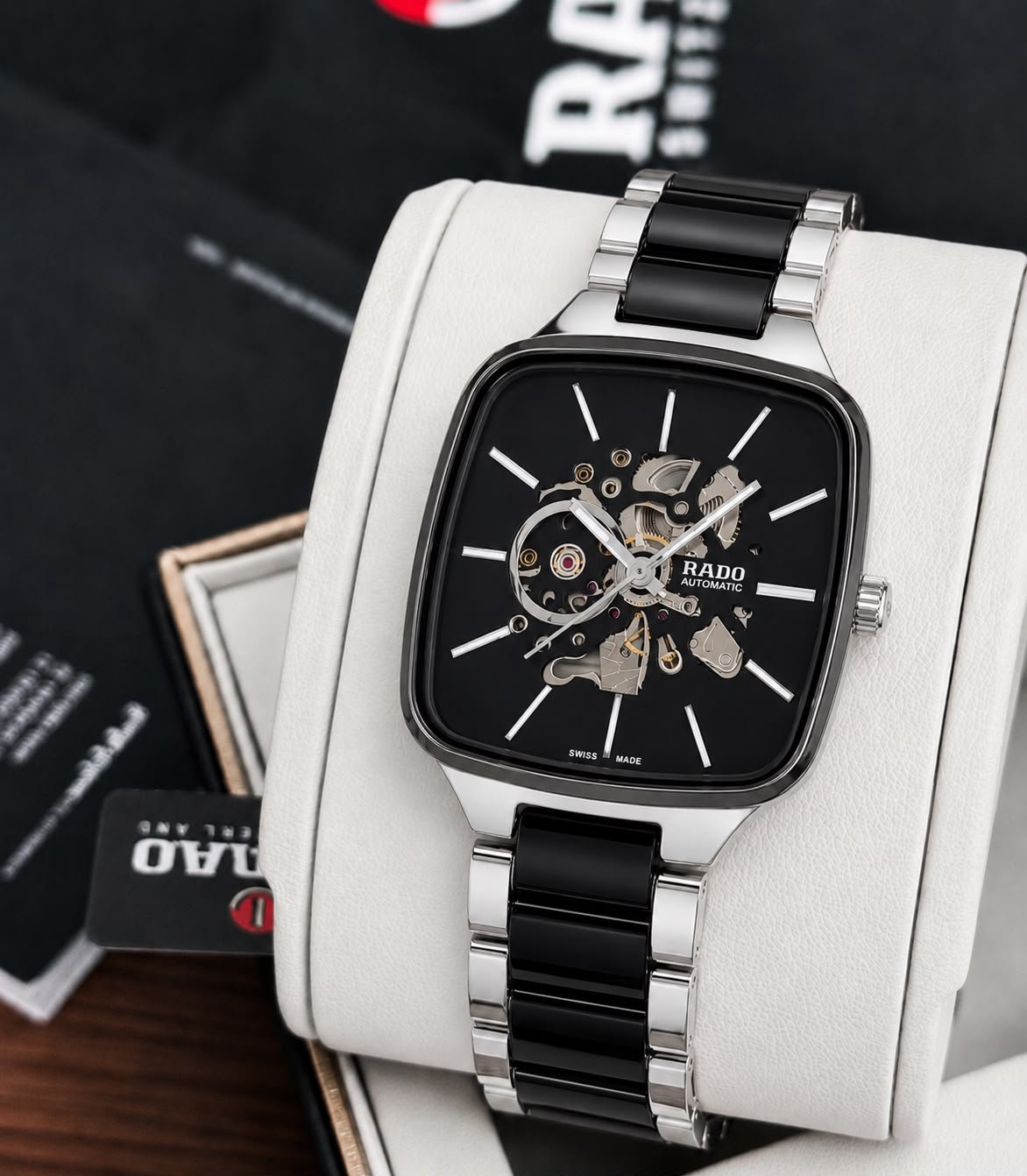 True Square Skeleton Automatic Men's Watch – 44mm Two-Tone Edition