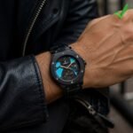 Men’s Luxury Skeleton Watch – Black Crocodile Leather Edition