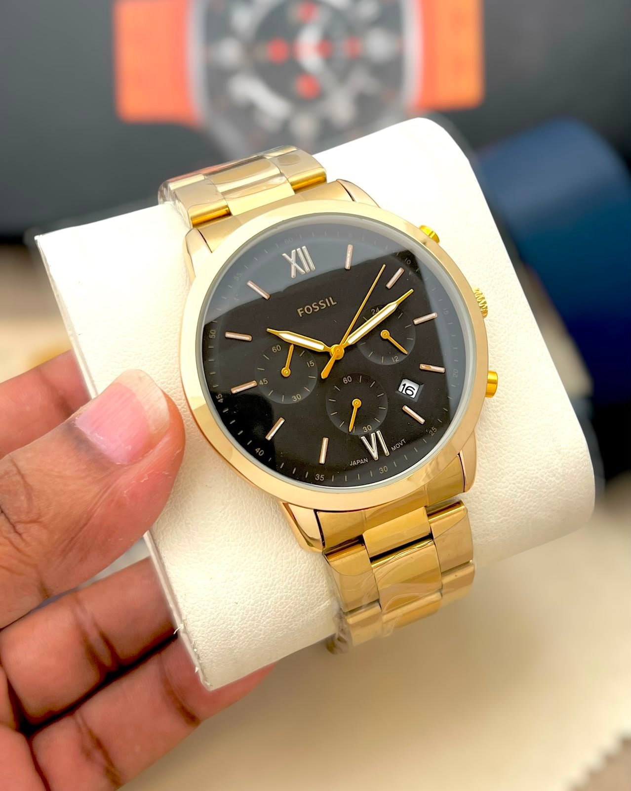 Premium Chronograph Men's Watch – 43mm Heavy Metal Bracelet Edition