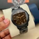 Premium Chronograph Men’s Watch – 43mm Heavy Metal Bracelet Edition