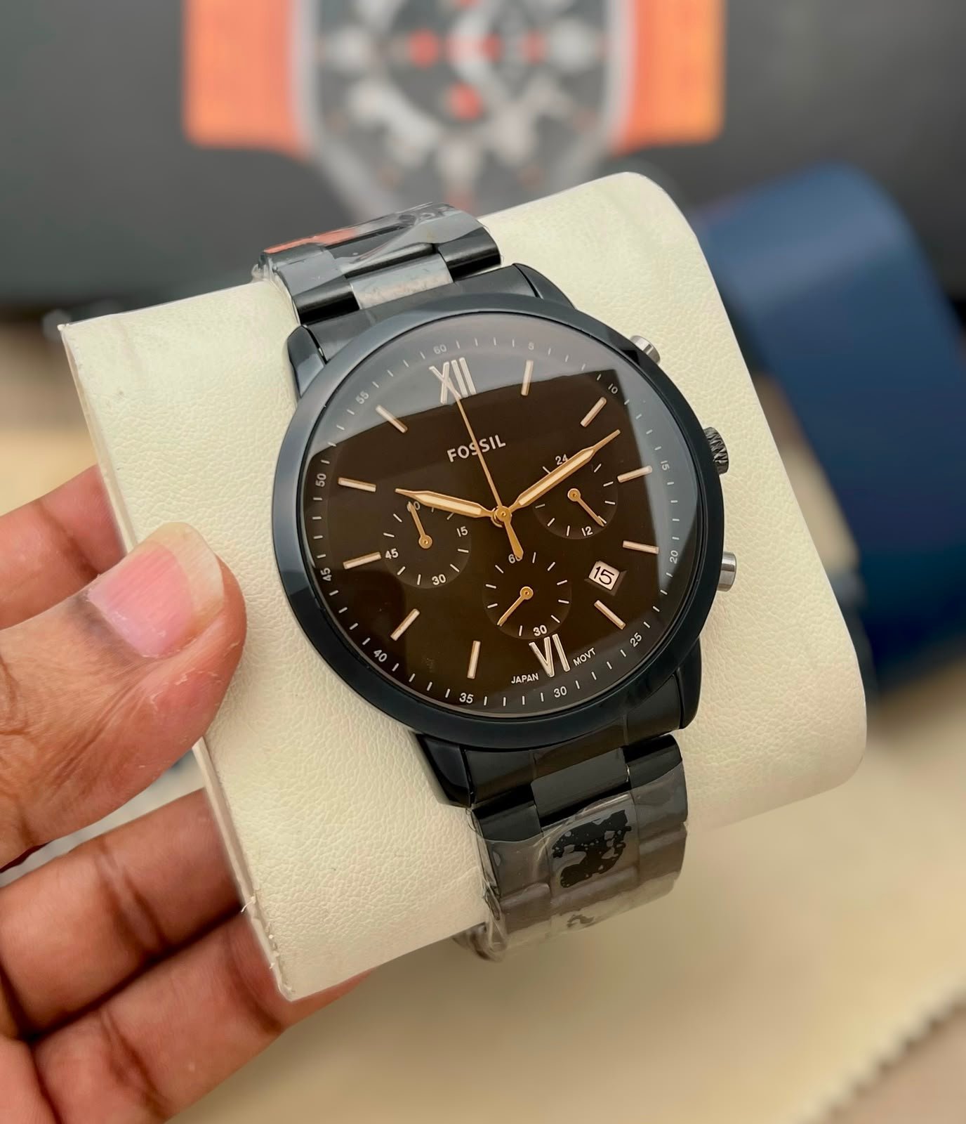 Premium Chronograph Men's Watch – 43mm Heavy Metal Bracelet Edition