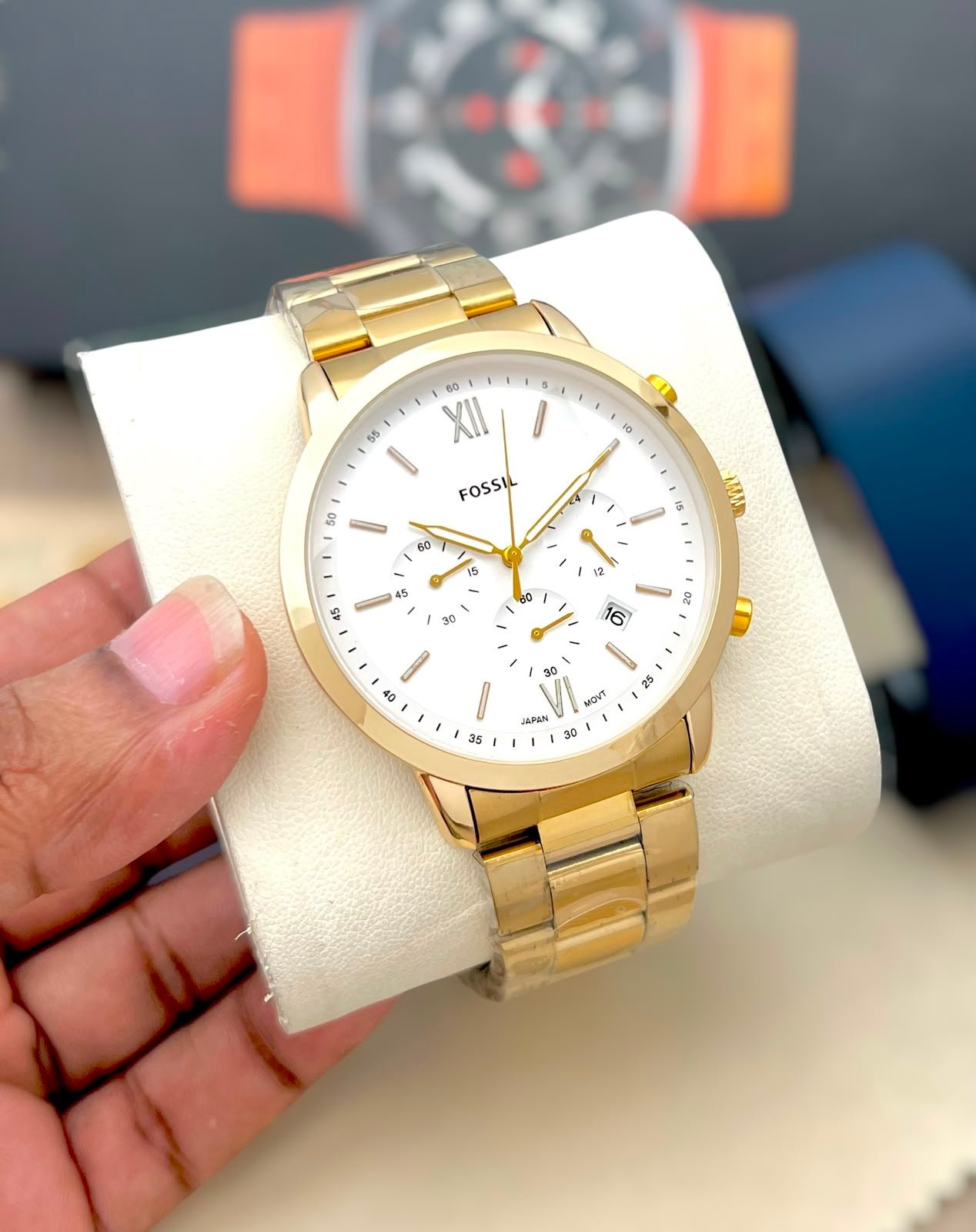 Premium Chronograph Men's Watch – 43mm Heavy Metal Bracelet Edition