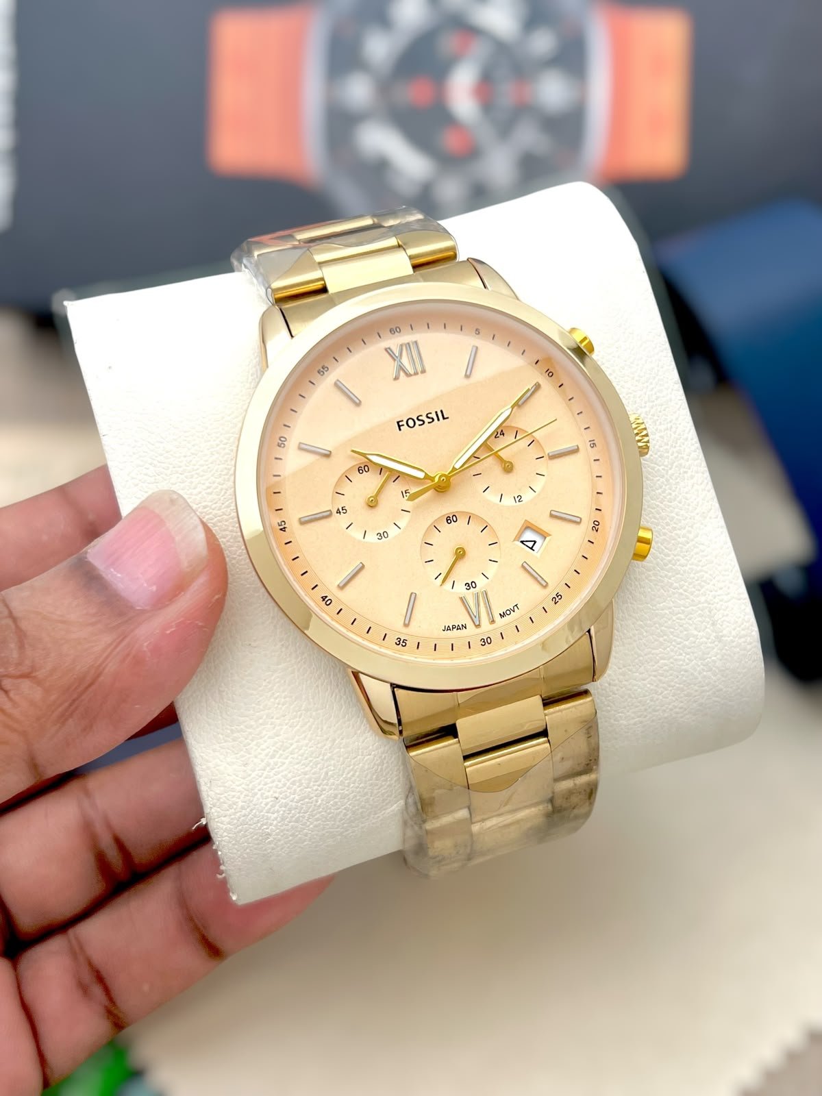 Premium Chronograph Men's Watch – 43mm Heavy Metal Bracelet Edition