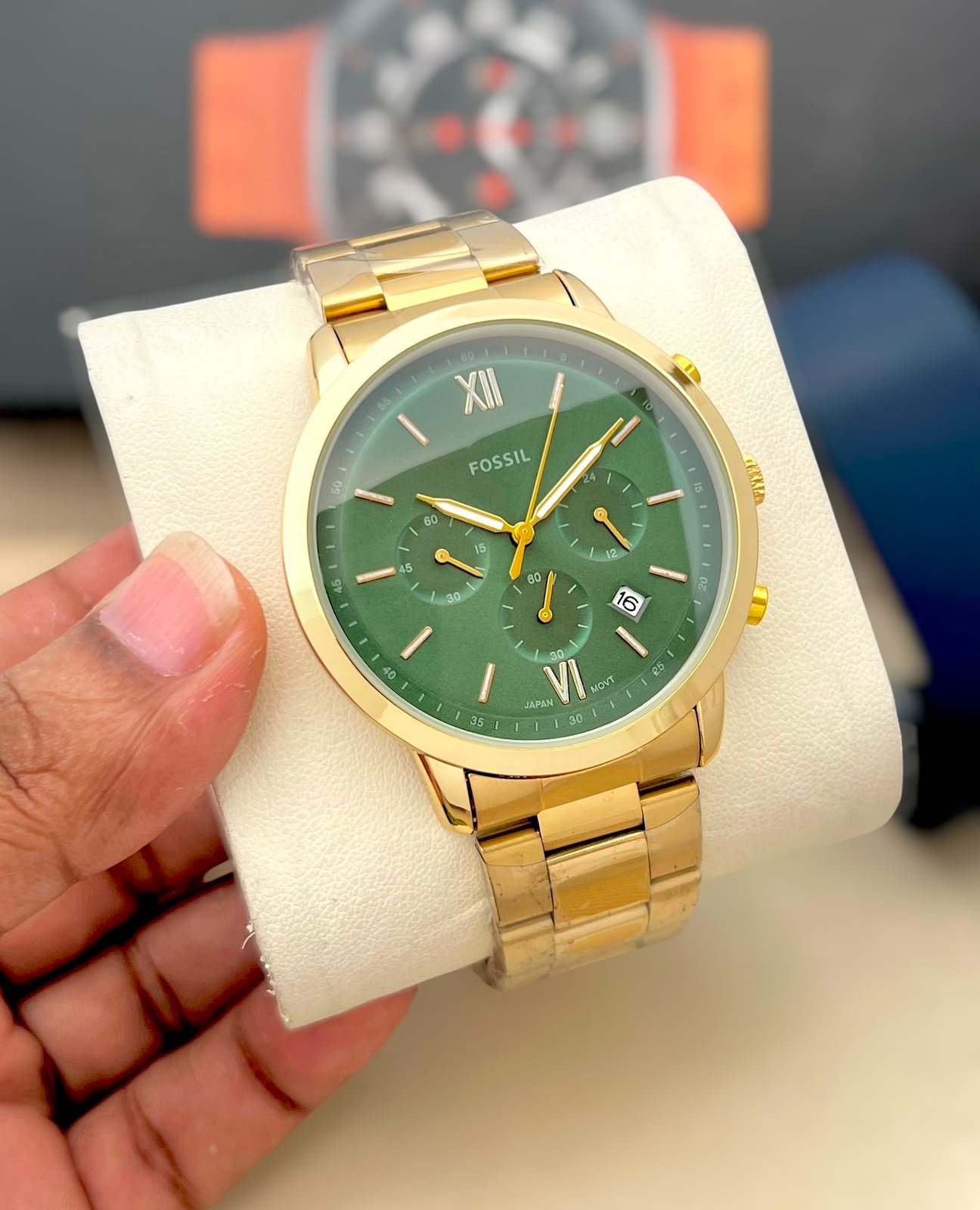 Premium Chronograph Men's Watch – 43mm Heavy Metal Bracelet Edition