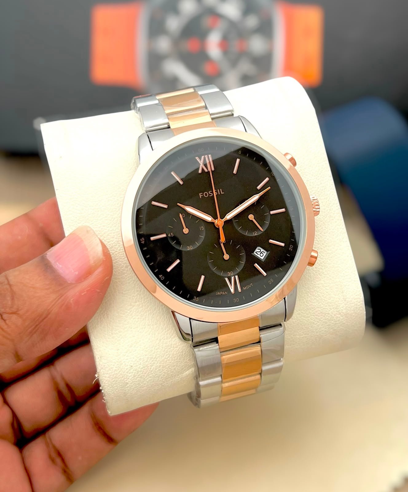 Premium Chronograph Men's Watch – 43mm Heavy Metal Bracelet Edition
