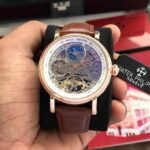 Luxury Rotating Tourbillon Automatic Men’s Watch – Dual Time 43mm
