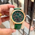 Octo Skeleton Luxury Men’s Watch – Rose Gold & Emerald Green Edition