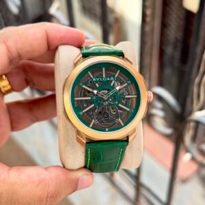 Octo Skeleton Luxury Men's Watch – Rose Gold & Emerald Green Edition