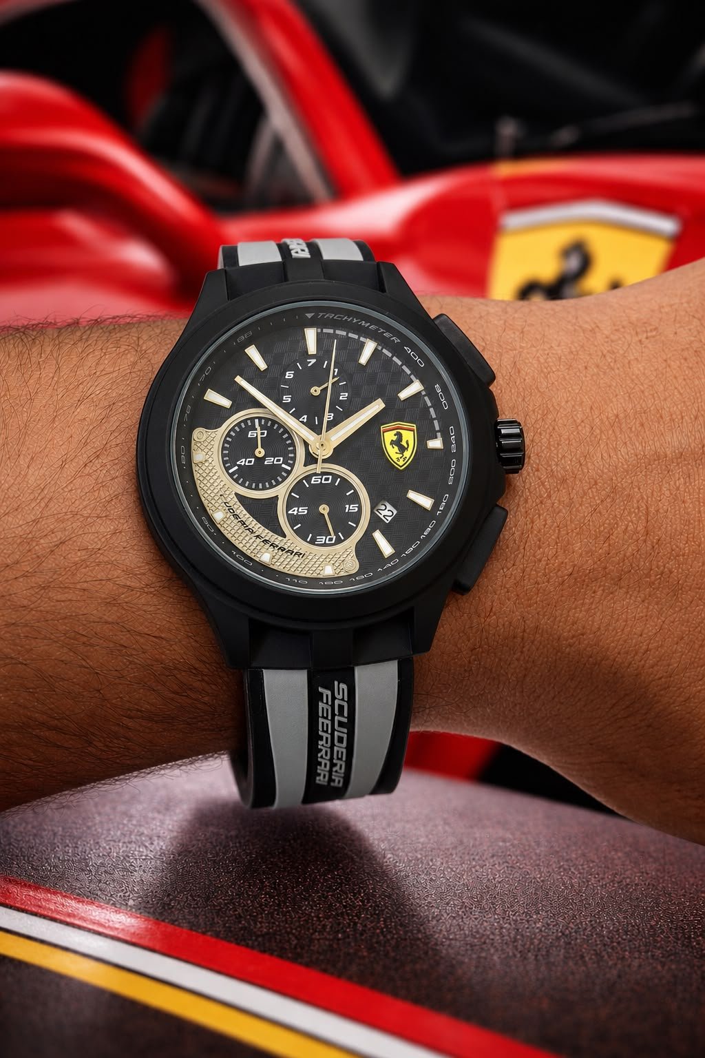 Scuderia Race Day Men's Chronograph – 43mm Black & Grey Sport Edition