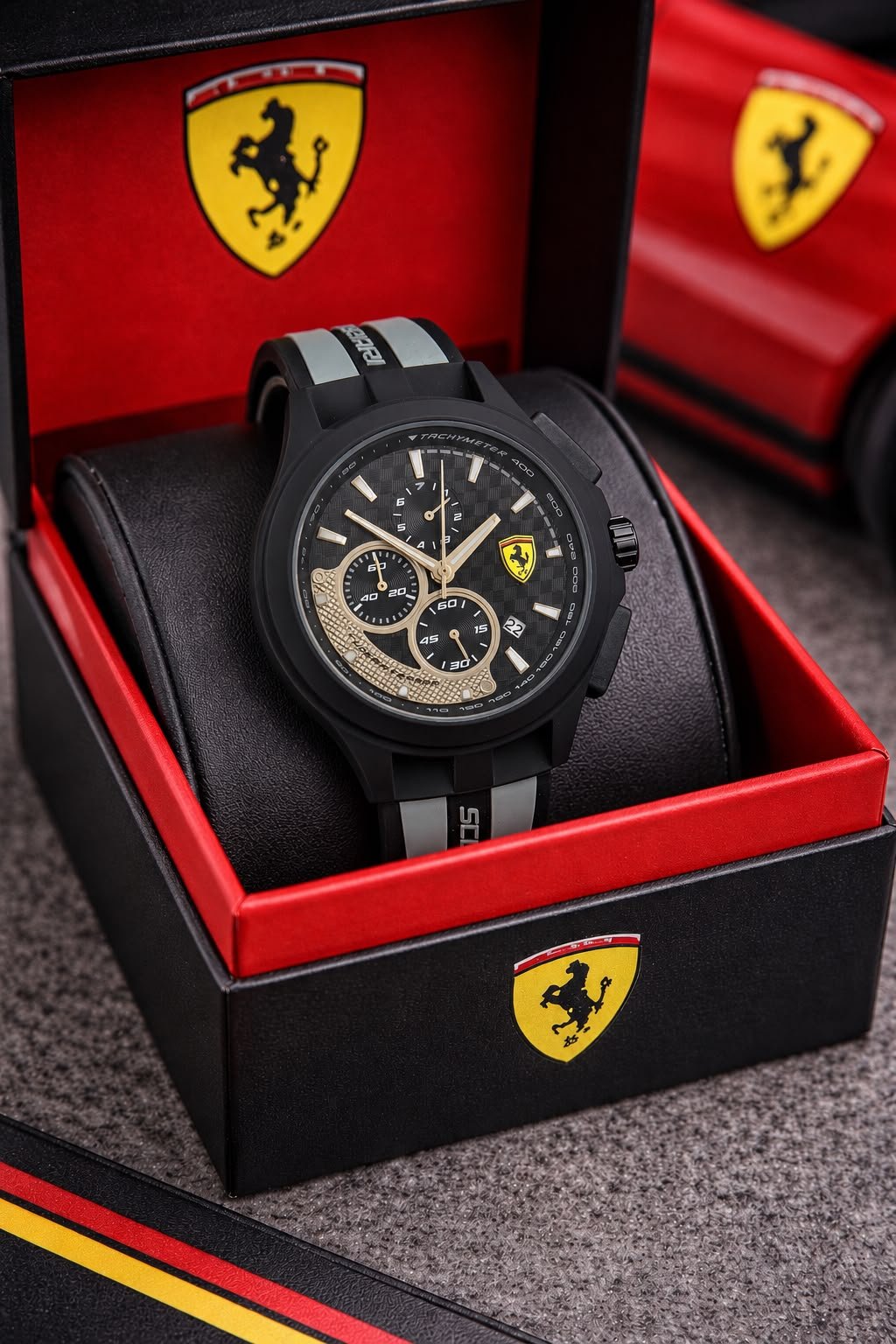 Scuderia Race Day Men's Chronograph – 43mm Black & Grey Sport Edition