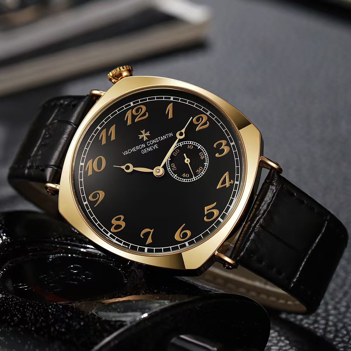 Overseas Skeleton Men's Watch – Brushed Stainless Steel Edition
