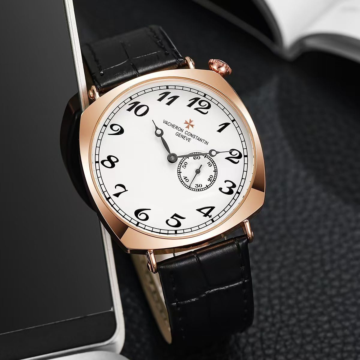 Overseas Skeleton Men's Watch – Brushed Stainless Steel Edition