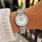 Modern Gianni T-Bar Women’s Watch – Mother of Pearl & Crystal 32mm