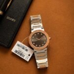 Luxury Two-Tone Women’s Watch – Mother of Pearl Diamond Dial