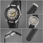 Premium Seamaster Men’s Watch – Silver Case & Sport Silicone Strap