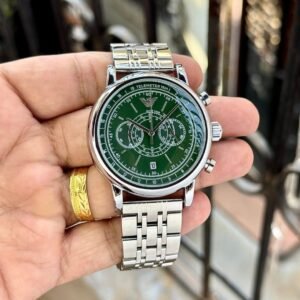 Classic Chronograph Men's Watch – Emerald Green Dial 44mm