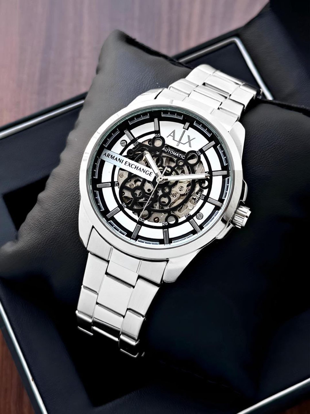 Men's Executive Open Back Automatic Watch – 42mm Metal Edition