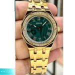 Luxury Desire Marble Dial Women’s Watch – Gold & Emerald Edition 34mm