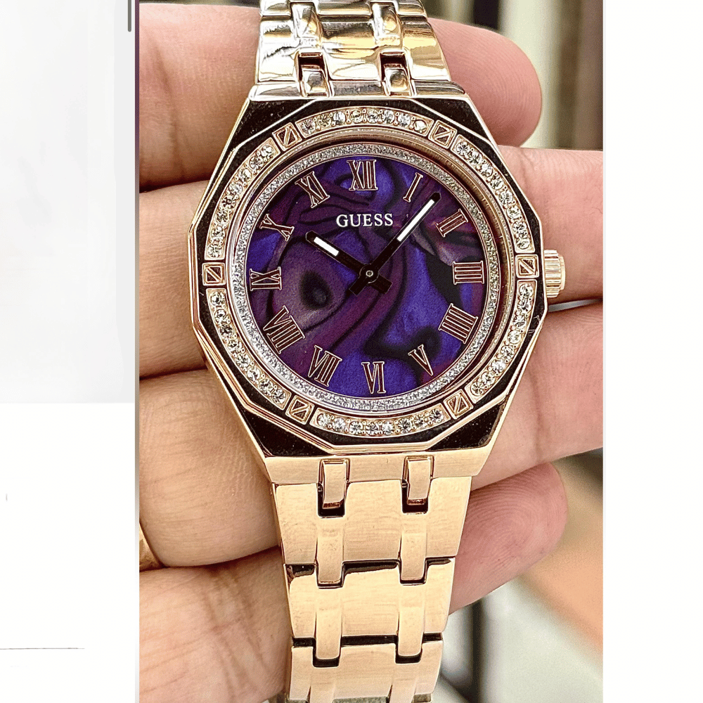 Luxury Desire Marble Dial Women's Watch – Gold & Emerald Edition 34mm