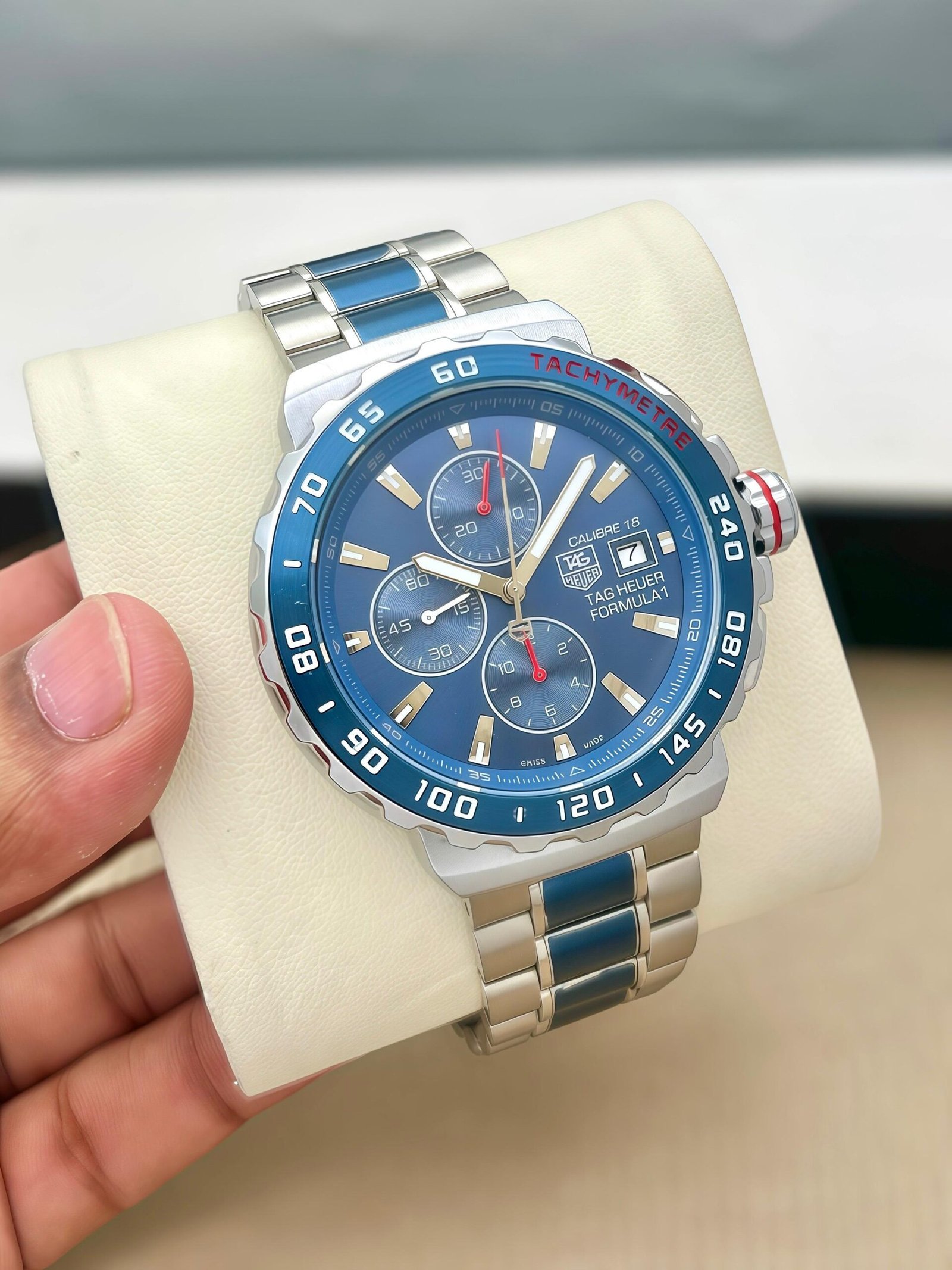 Formula 1 Gulf Special Edition Men's Watch – 43mm Blue & Black Dial