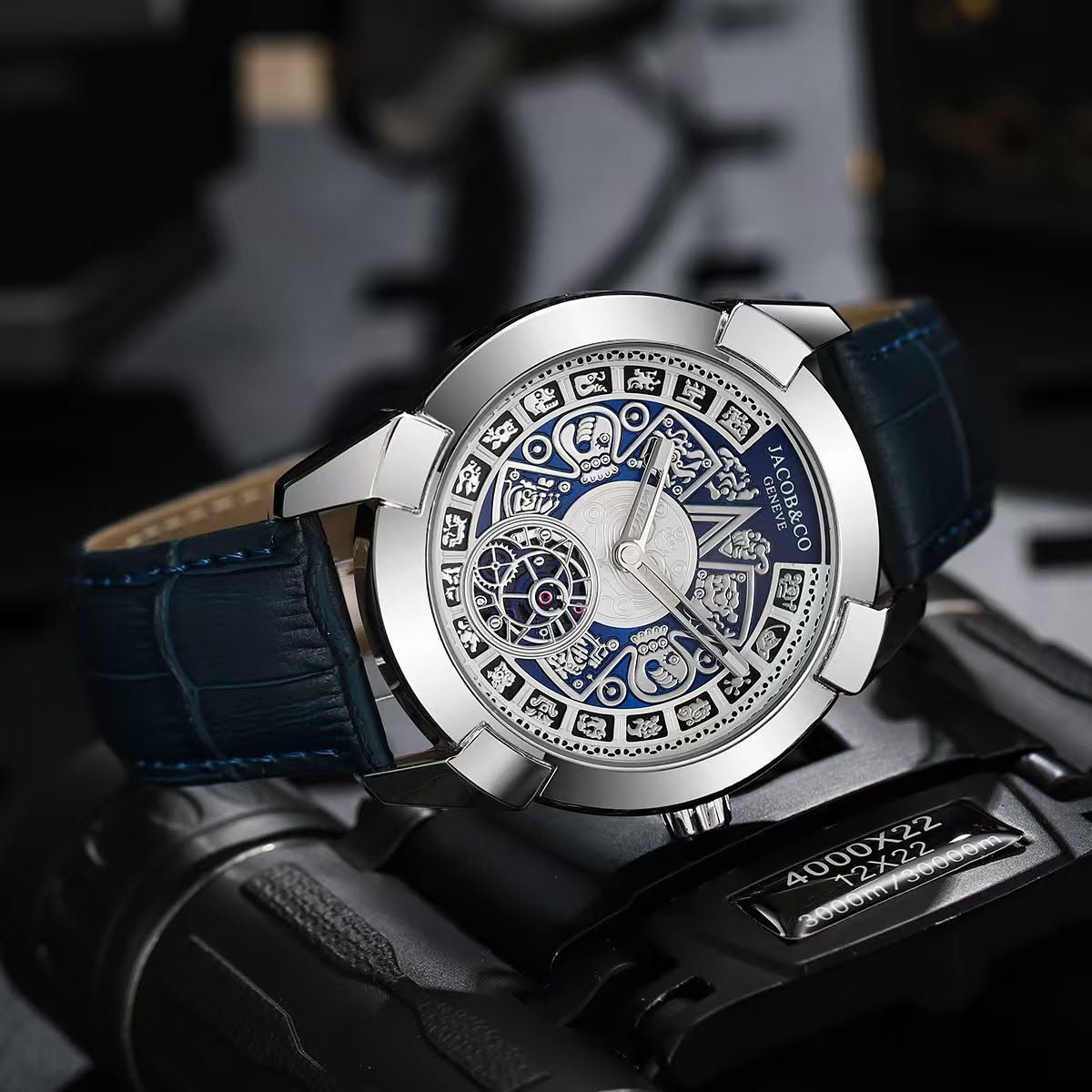 Men's Designer Super Slim Watch – 12-Hour Analog Leather Edition