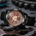 Men’s Designer Super Slim Watch – 12-Hour Analog Leather Edition