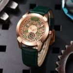 Men’s Designer Super Slim Watch – 12-Hour Analog Leather Edition