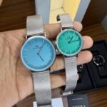 Premium Classic Couple Watch Set – Sophisticated Mesh Strap Edition