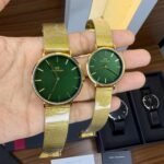 Premium Classic Couple Watch Set – Sophisticated Mesh Strap Edition