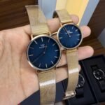 Premium Classic Couple Watch Set – Sophisticated Mesh Strap Edition