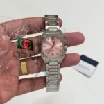 Modern G-Flat Silver Women’s Watch – Square Dial 36mm
