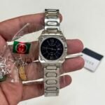 Modern G-Flat Silver Women’s Watch – Square Dial 36mm