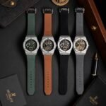 Men's Luxury Skeleton Dial Watch – Black Case & Leather Edition