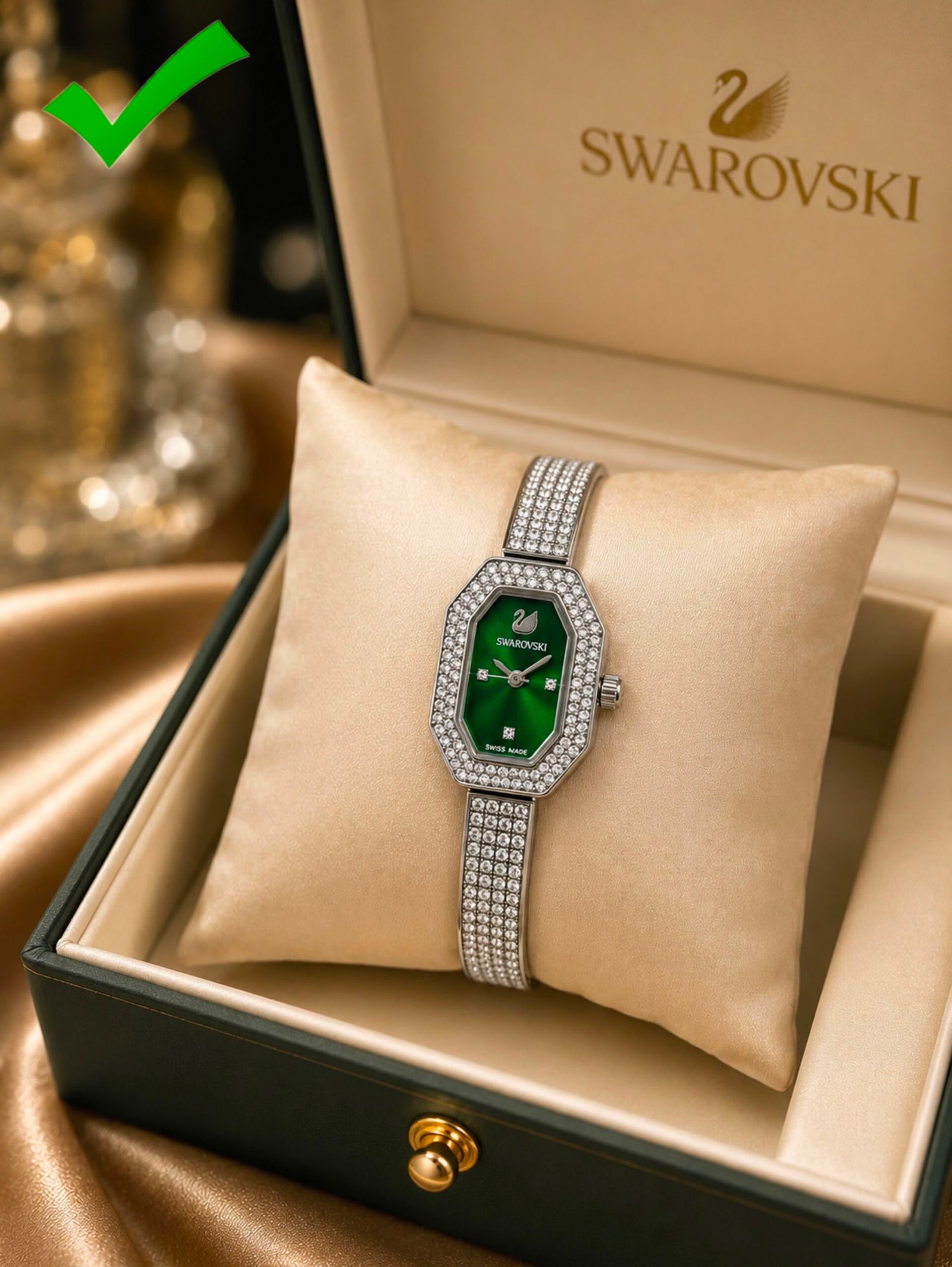 Era Journey Luxury Women's Watch – 38mm Green Dial Silver Edition Era Journey Luxury Women's Watch – 38mm Green Dial Silver Edition