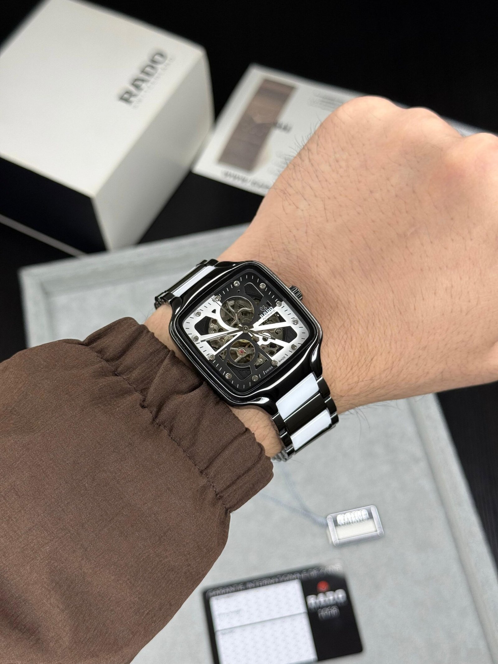 True Square Open Heart Men's Watch – High-Tech Full Ceramic Edition