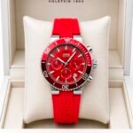 Premium Super Slim Men’s Analog Watch – Fibre Strap & Solid Steel Back