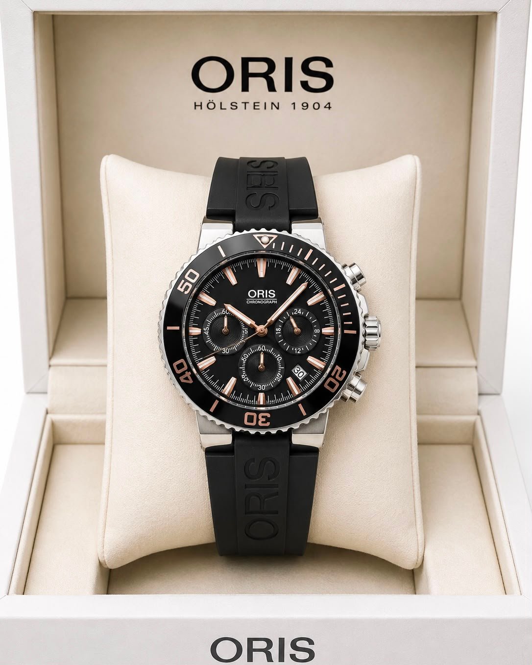 Premium Super Slim Men's Analog Watch – Fibre Strap & Solid Steel Back
