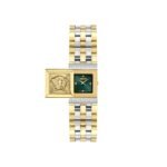 Reveal Asymmetrical Women’s Watch – Green Dial & Golden Bracelet
