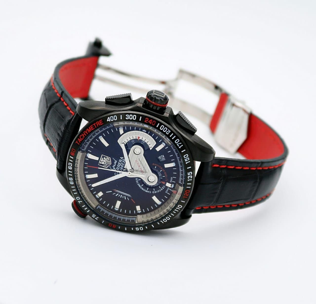 Grand Carrera Calibre 36 Racing Men's Chronograph – Black Leather