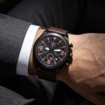 Premium Men’s Executive Watch – Formal Leather Date Edition
