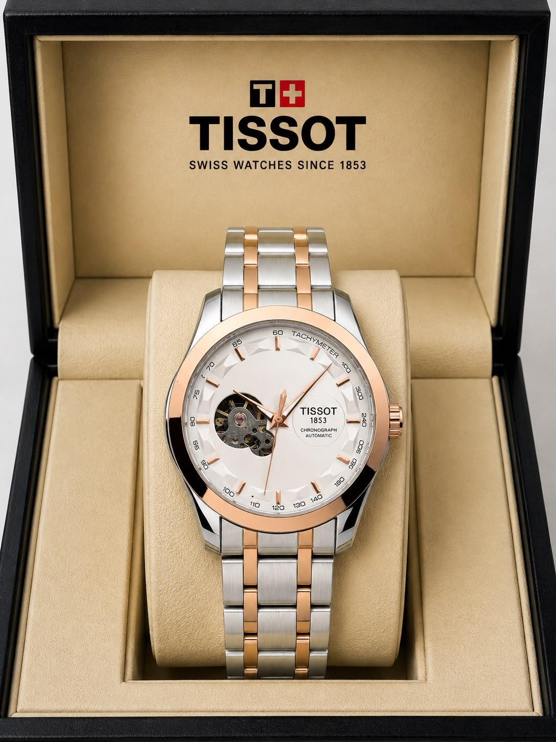 Men's Executive Open Back Automatic Watch – 42mm Metal Edition