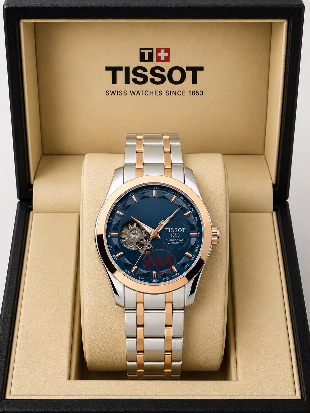 Men's Executive Open Back Automatic Watch – 42mm Metal Edition