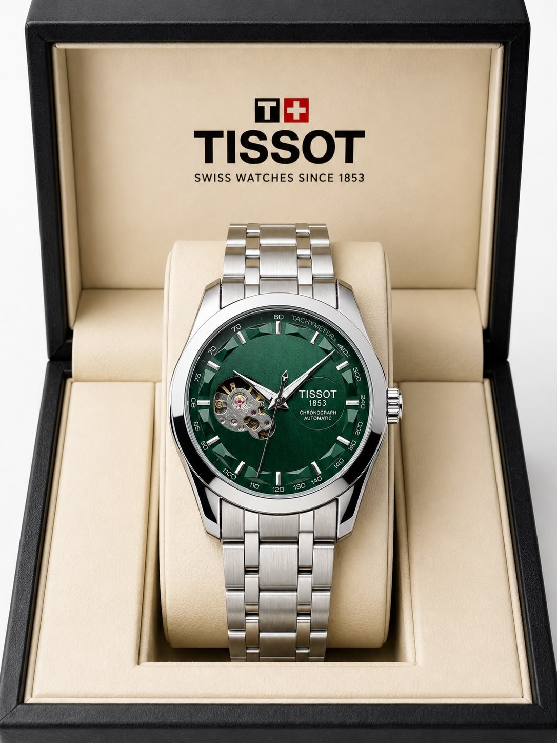 Men's Executive Open Back Automatic Watch – 42mm Metal Edition