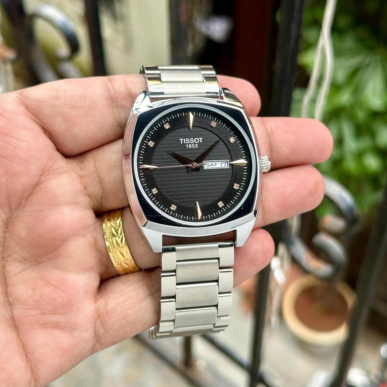 Gentleman Day-Date Men's Watch – 42mm Silver Stainless Steel
