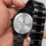 Men’s Executive Chronograph Watch – Silver Case with Deep Blue Dial