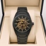 Premium Automatic Men’s Watch – Transparent Back Metal Edition
