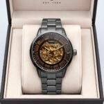 Premium Automatic Men’s Watch – Transparent Back Metal Edition
