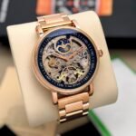 Luxury Rotating Tourbillon Automatic Men’s Watch – Dual Time 43mm